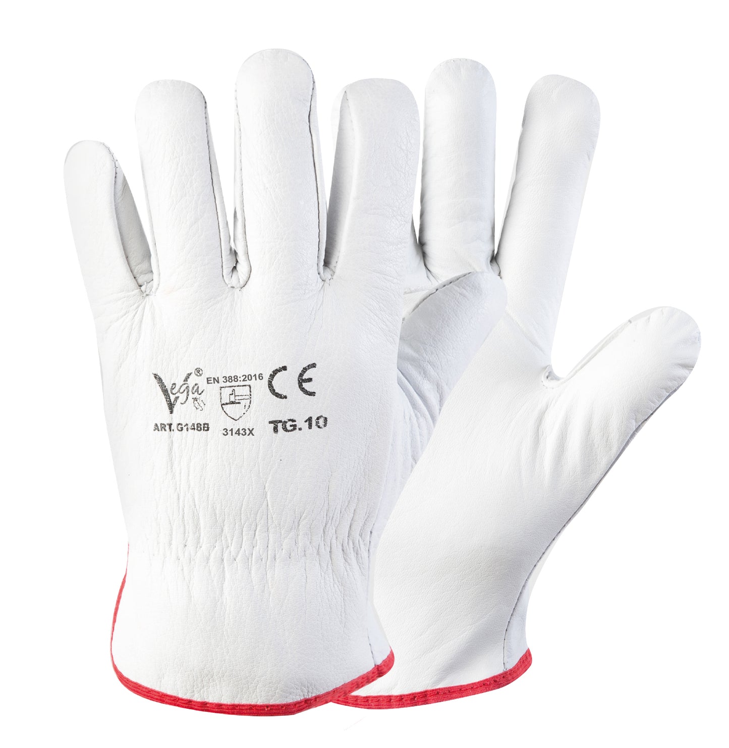 Guantes de cuero blanco BIANCO VEGA G148B