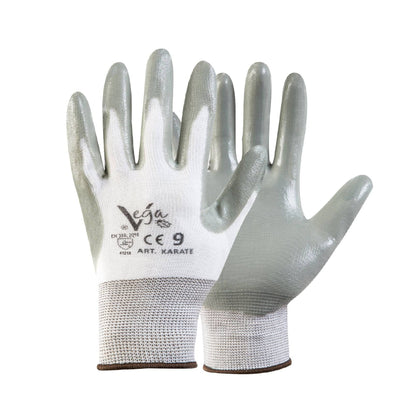 Guantes de poliéster de alambre continuo SPALMED NITRILE GREY VEGA