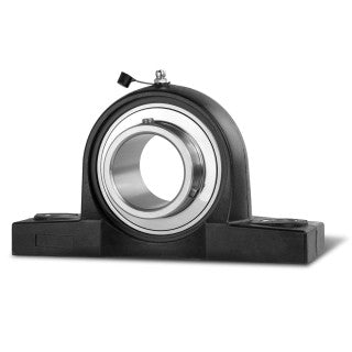 SUPPORTO UCP 204 PLASTIC BLACK + SS