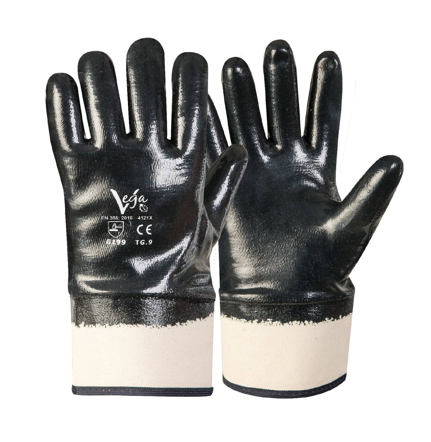 Spread work gloves NBR VEGA art. G199 CE CN388 size 10