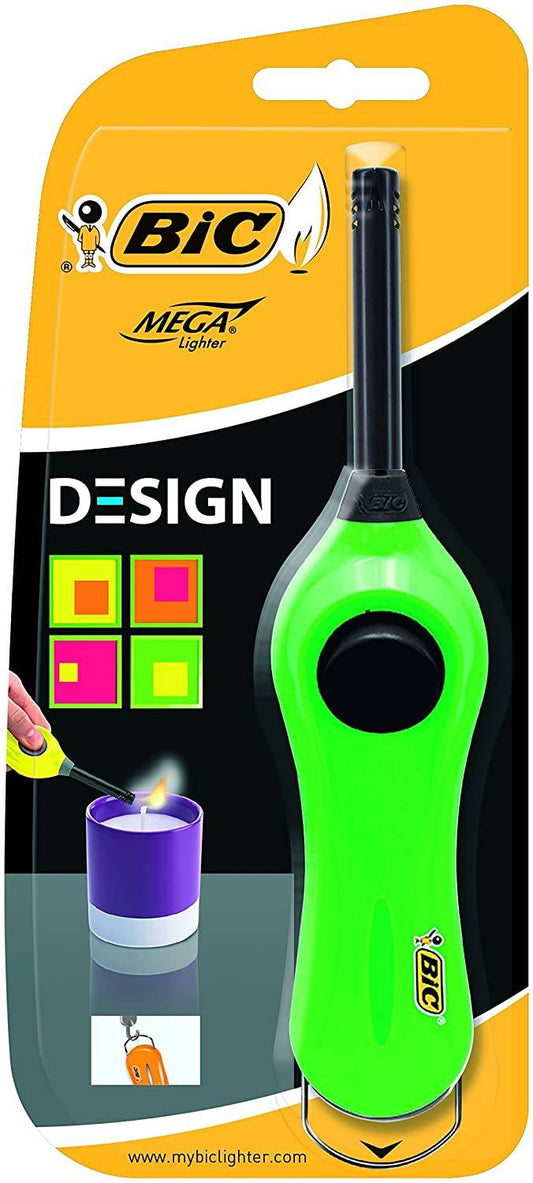Accendigas Bic Mega Lighter Multiuso Elettronico Design (verde fluo)