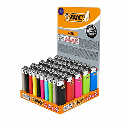 Encendedores BIC pequeños J25 Mini 50 piezas (colores surtidos)
