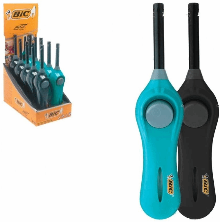 Accendigas Bic Mega Lighter Multi-purpose electronic 10 pieces (turquoise, black)